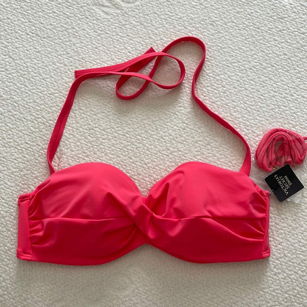 Victoria’s Secret bandeau bikini 36 C new coral